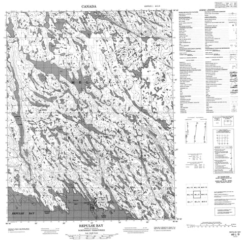 046L09 Repulse Bay Canadian topographic map, 1:50,000 scale