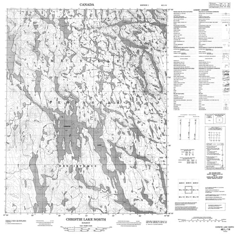 046L14 Christie Lake North Canadian topographic map, 1:50,000 scale