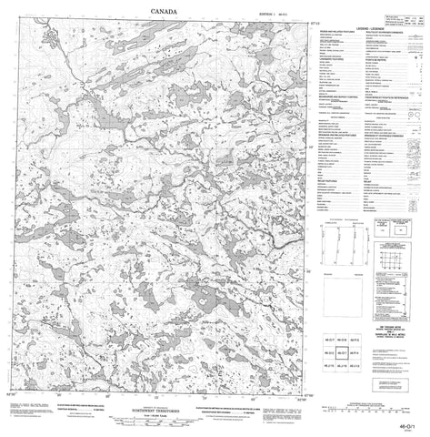 046O01 No Title Canadian topographic map, 1:50,000 scale