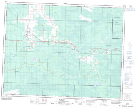 052E12 Mcmunn Canadian topographic map, 1:50,000 scale