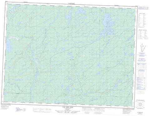 052H04 Lac Des Iles Canadian topographic map, 1:50,000 scale