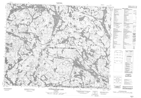 052I05 Onamakawash Lake Canadian topographic map, 1:50,000 scale
