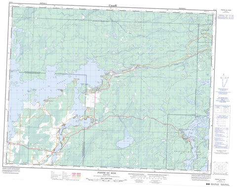 052L05 Pointe Du Bois Canadian topographic map, 1:50,000 scale