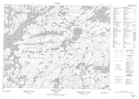 052L09 Sydney Lake Canadian topographic map, 1:50,000 scale