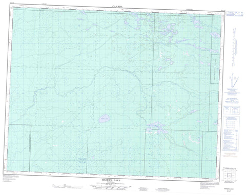 052L12 Maskwa Lake Canadian topographic map, 1:50,000 scale