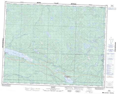052M04 Bissett Canadian topographic map, 1:50,000 scale