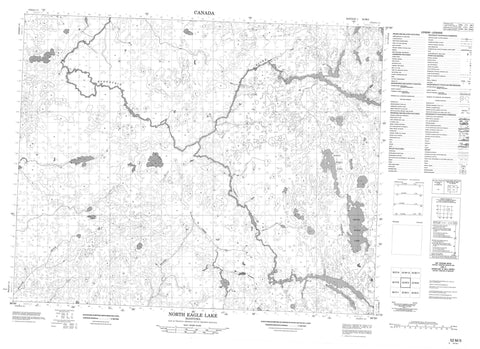 052M05 North Eagle Lake Canadian topographic map, 1:50,000 scale