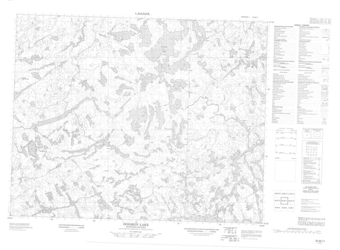 052M11 Dogskin Lake Canadian topographic map, 1:50,000 scale