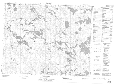 052M13 Viking Lake Canadian topographic map, 1:50,000 scale