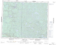 052M Carroll Lake Canadian topographic map, 1:250,000 scale