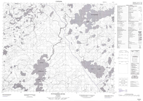 052N05 Nungesser River Canadian topographic map, 1:50,000 scale