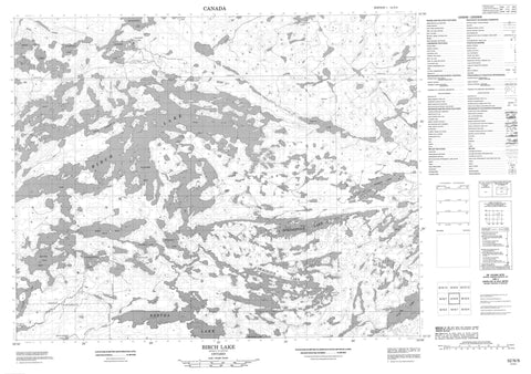 052N08 Birch Lake Canadian topographic map, 1:50,000 scale