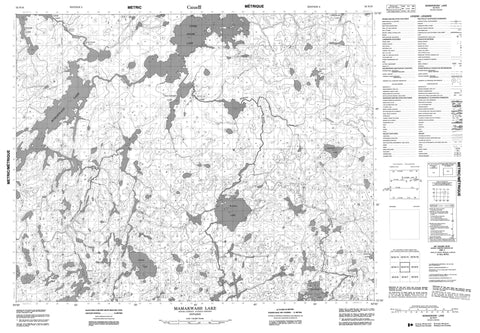 052N10 Mamakwash Lake Canadian topographic map, 1:50,000 scale