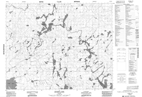 052N15 Madden Lake Canadian topographic map, 1:50,000 scale
