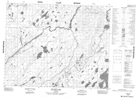052P06 Pruner Lake Canadian topographic map, 1:50,000 scale