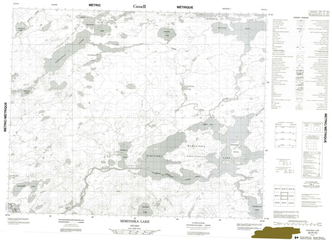 052P10 Miminiska Lake Canadian topographic map, 1:50,000 scale