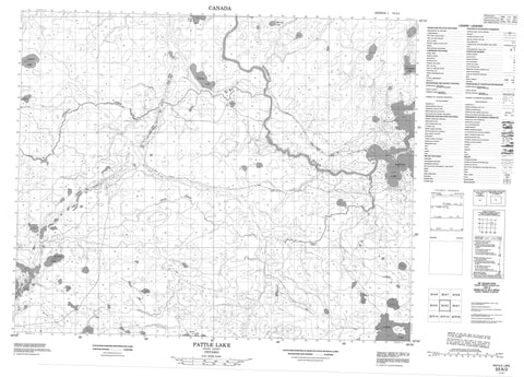 053A02 Pattle Lake Canadian topographic map, 1:50,000 scale