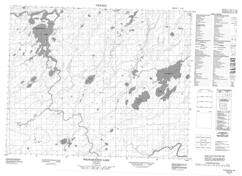 053A06 Wigwascence Lake Canadian topographic map, 1:50,000 scale