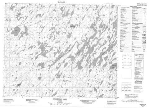 053A09 Sagiminnis Lake Canadian topographic map, 1:50,000 scale