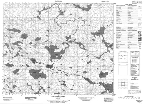 053C11 Whiteloon Lake Canadian topographic map, 1:50,000 scale