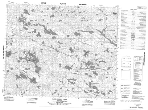 053D05 Carr Harris Lake Canadian topographic map, 1:50,000 scale