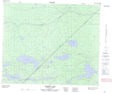 053E02 Gorman Lake Canadian topographic map, 1:50,000 scale