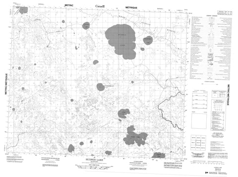 053E04 Hudwin Lake Canadian topographic map, 1:50,000 scale