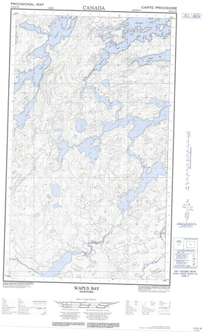 053E10W Wapus Bay Canadian topographic map, 1:50,000 scale
