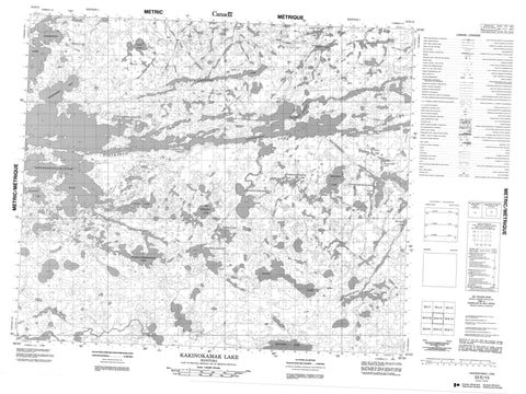 053E13 Kakinokamak Lake Canadian topographic map, 1:50,000 scale