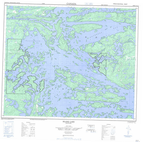 053E15 Island Lake Canadian topographic map, 1:50,000 scale