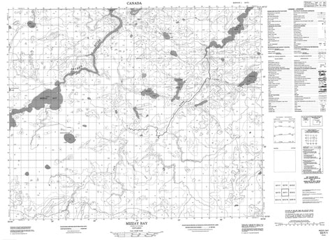 053F01 Mizzay Bay Canadian topographic map, 1:50,000 scale