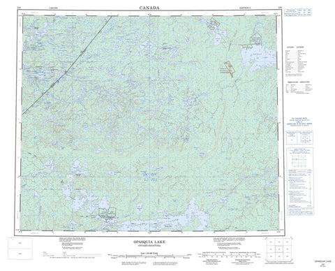 053F Opasquia Lake Canadian topographic map, 1:250,000 scale