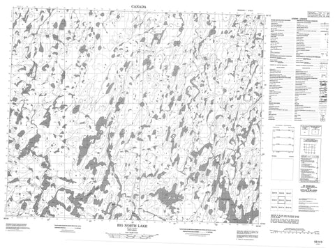053H03 Big North Lake Canadian topographic map, 1:50,000 scale