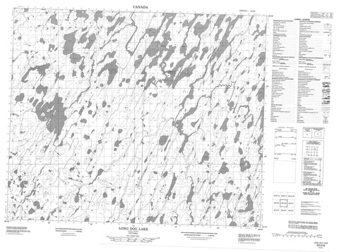 053H06 Long Dog Lake Canadian topographic map, 1:50,000 scale