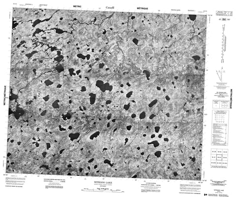 053I04 Witegoo Lake Canadian topographic map, 1:50,000 scale