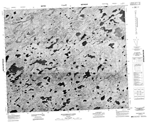 053J01 Pukatawagan Lakes Canadian topographic map, 1:50,000 scale
