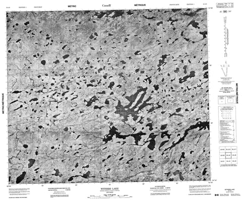 053J05 Withers Lake Canadian topographic map, 1:50,000 scale