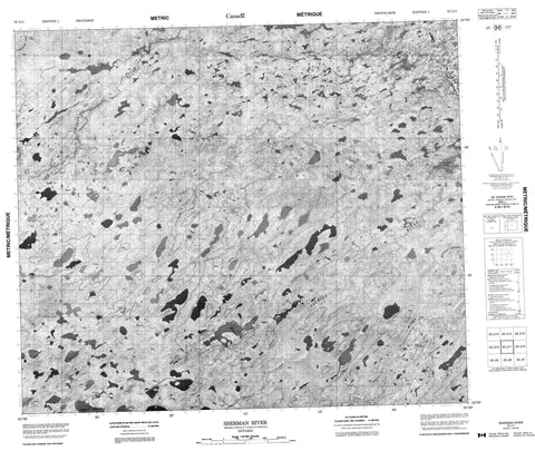 053J11 Sherman River Canadian topographic map, 1:50,000 scale