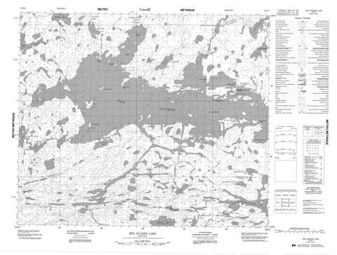 053K04 Red Sucker Lake Canadian topographic map, 1:50,000 scale