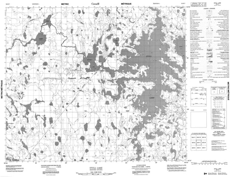 053K07 Stull Lake Canadian topographic map, 1:50,000 scale