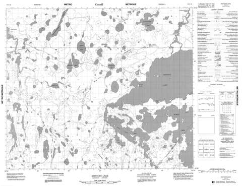 053K10 Kistigan Lake Canadian topographic map, 1:50,000 scale
