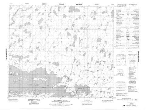 053K13 Yellowback Island Canadian topographic map, 1:50,000 scale