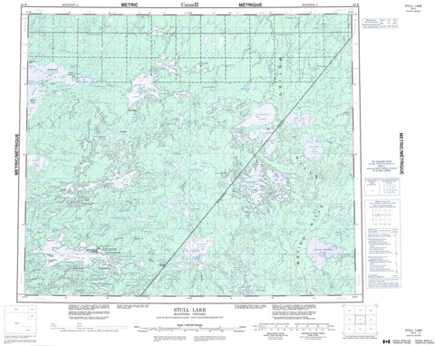 053K Stull Lake Canadian topographic map, 1:250,000 scale