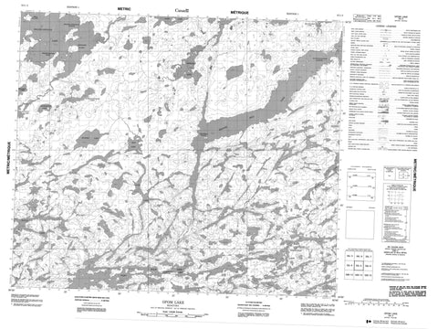 053L03 Opom Lake Canadian topographic map, 1:50,000 scale
