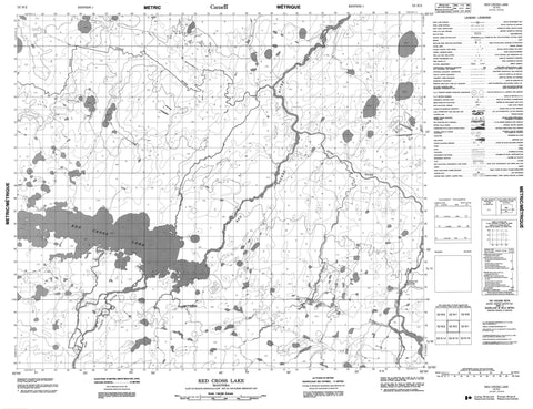053N02 Red Cross Lake Canadian topographic map, 1:50,000 scale