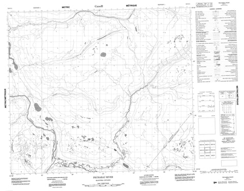 053O11 Pechabau River Canadian topographic map, 1:50,000 scale