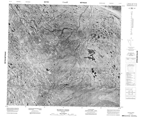 054A08 Majikun Creek Canadian topographic map, 1:50,000 scale