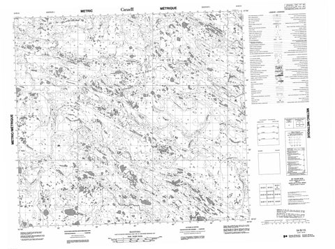 054B15 No Title Canadian topographic map, 1:50,000 scale
