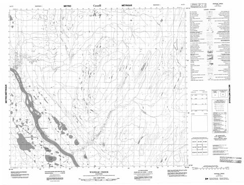 054C01 Wigwam Creek Canadian topographic map, 1:50,000 scale