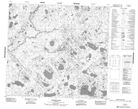 054E03 Whiting Lake Canadian topographic map, 1:50,000 scale